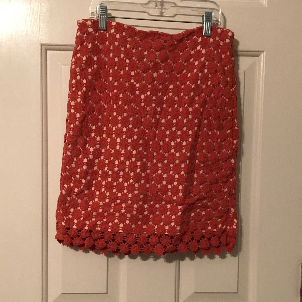 Talbots floral pencil skirt